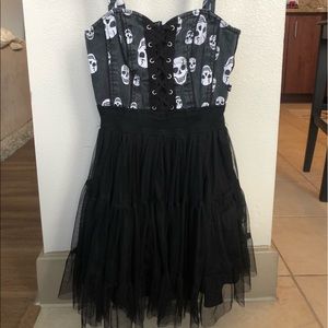 Black skull and crossbones dress